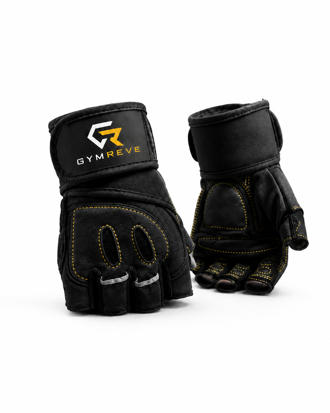 GYMREVE Premium Weight Lifting Gym Gloves with Wrist Support