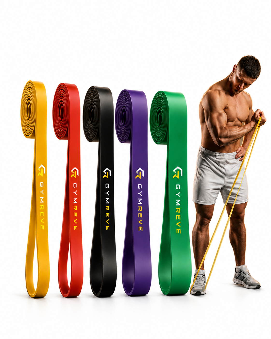 GYMREVE PowerFlex Resistance Band Set (5 Levels)