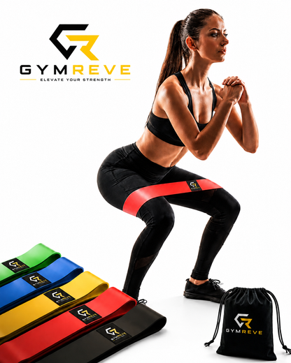 GYMREVE PowerHip Fabric Resistance Band Set (3 Bands)