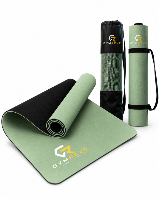 GYMREVE FlexGrip Premium Yoga Mat with Carry Bag & Strap